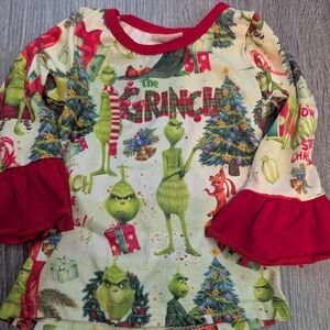 Dr. Seuss The Grinch 2 Piece Christmas Set Girls Size 3-6 Months